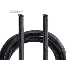 DEEM black braided polyester PET expandable sleeve to protect wire  braid sleeve